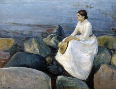 Summer Night, Inger on the Beach by Edvard Munch